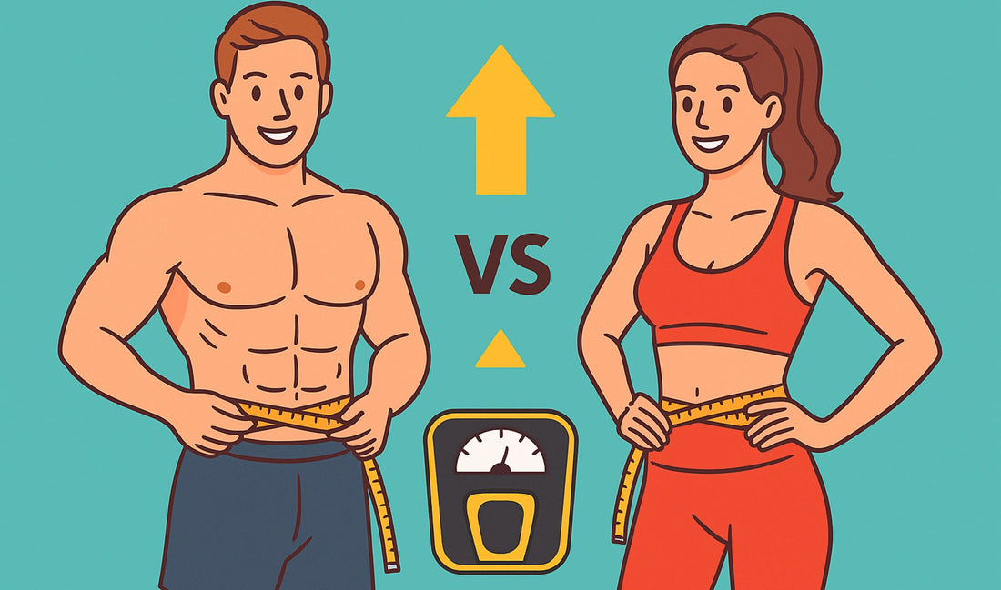 it man and woman measuring their waistlines with tape measures, symbolizing a successful weight loss journey and healthy lifestyle.