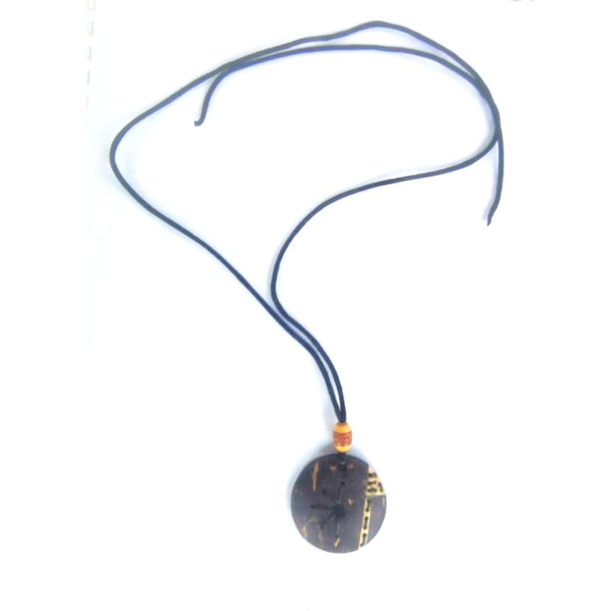 Handmade Coconut Shell Necklace – Eco-Friendly Unisex Jewelry from Sri Lanka