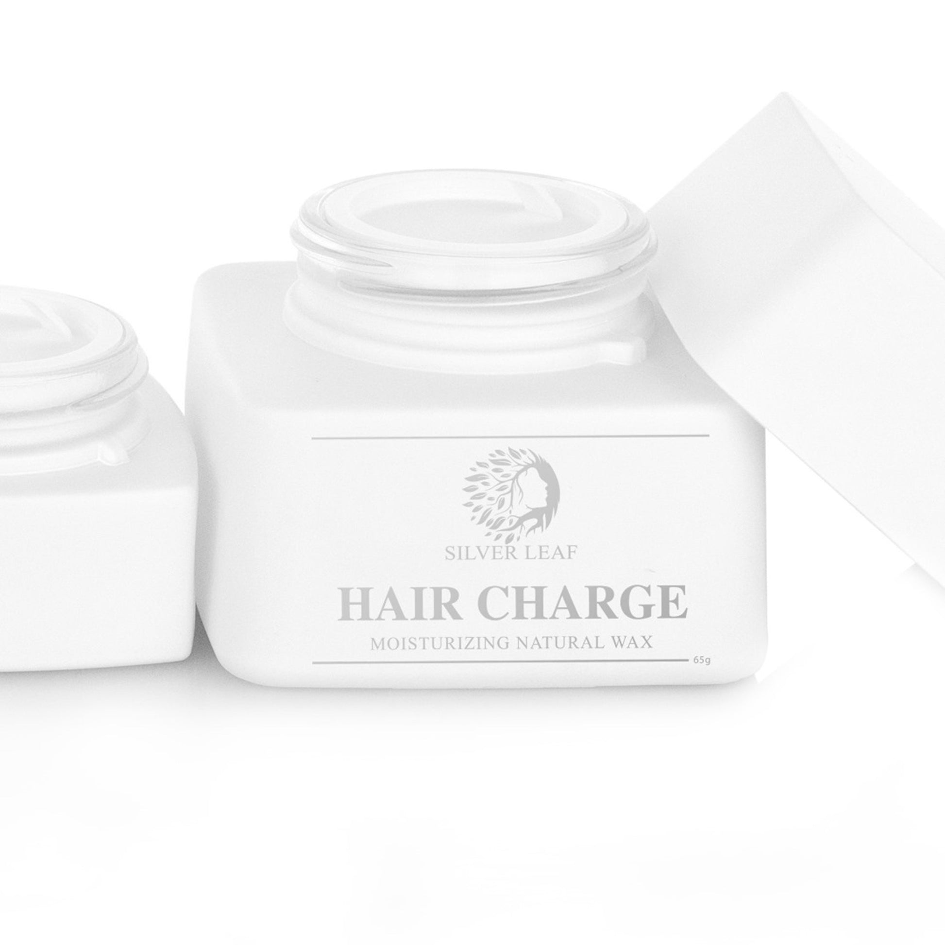 Silver Leaf Natural Hair Wax 50g jar for flexible hold.